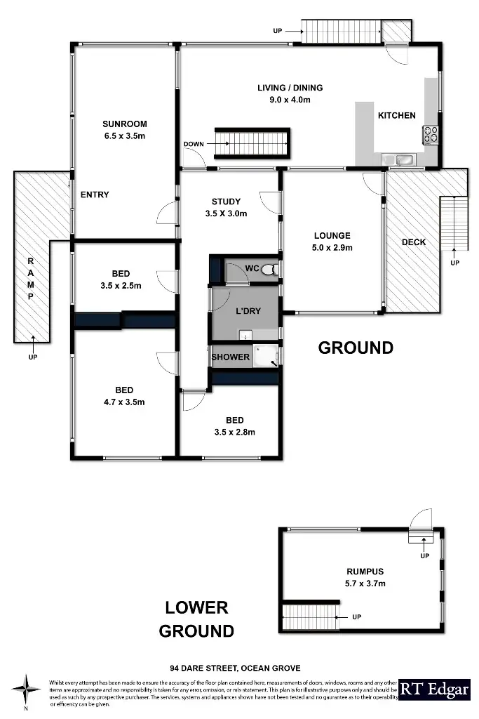 Floorplan of Homely house listing, 94 Dare Street, Ocean Grove VIC 3226