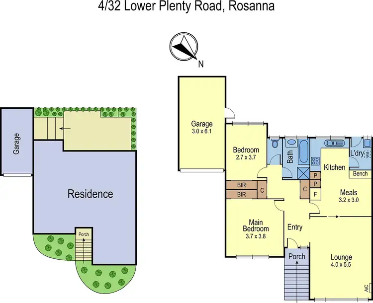 Floorplan of Homely unit listing, 4/32 Lower Plenty Road, Rosanna VIC 3084