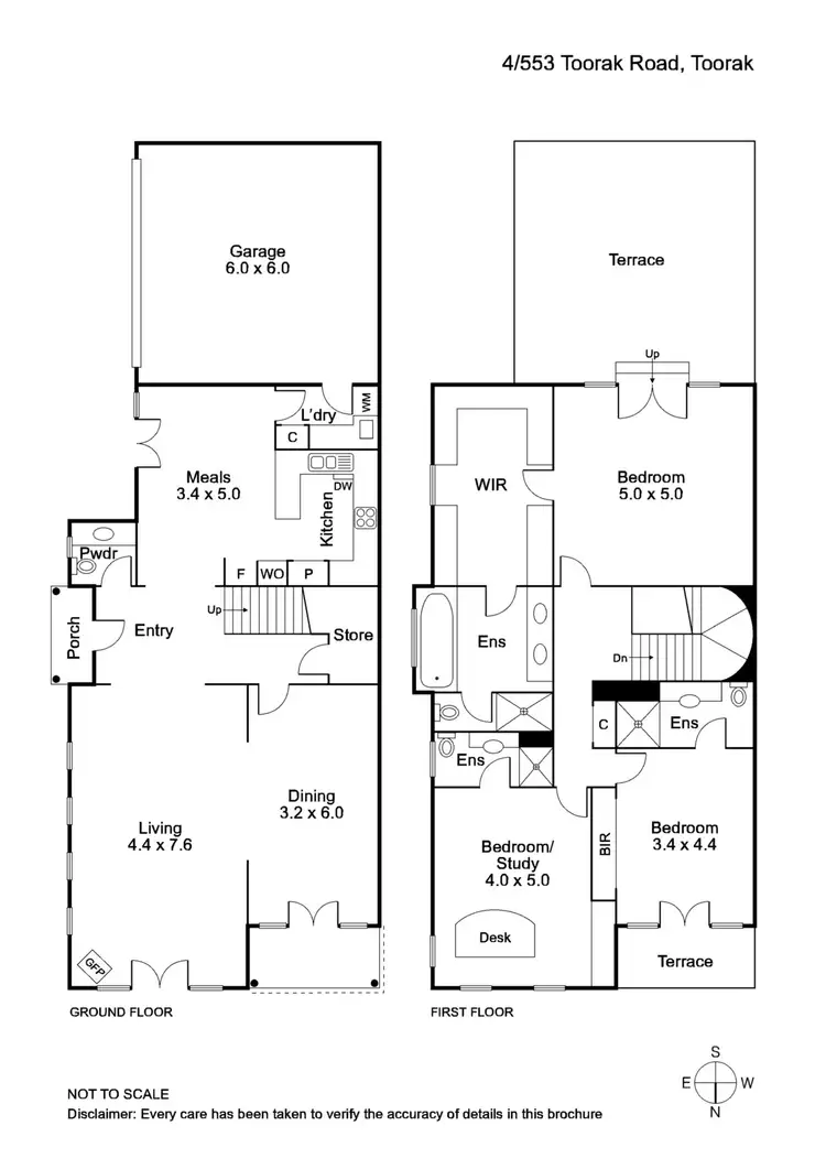 Floorplan of Homely townhouse listing, 4/553 Toorak Road, Toorak VIC 3142