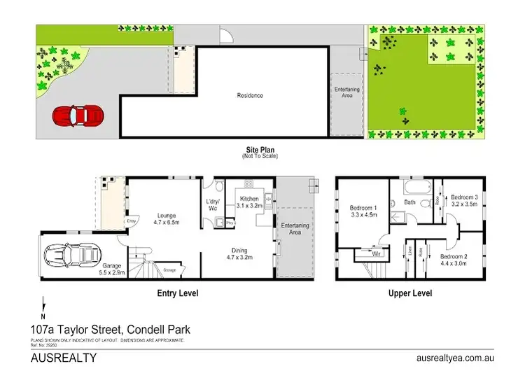 Floorplan of Homely semi-detached listing, 107A Taylor Street, Condell Park NSW 2200
