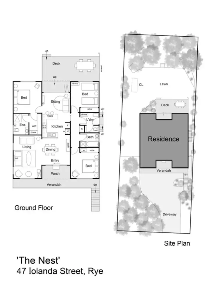 Floorplan of Homely house listing, 47 Iolanda Street, Rye VIC 3941