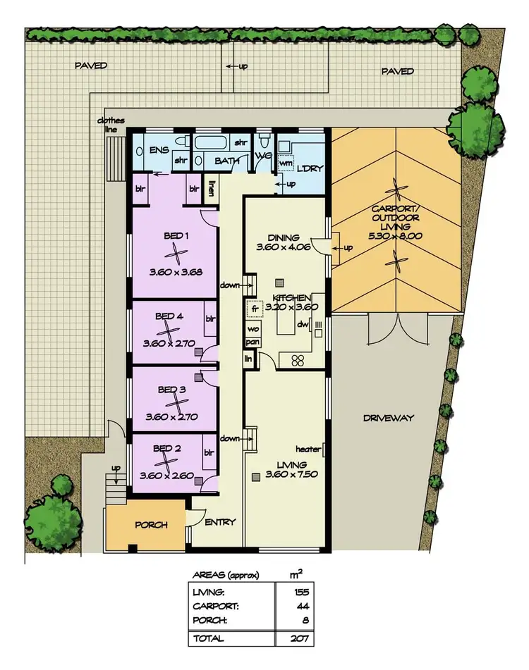 Floorplan of Homely house listing, 20 Klopper Street, Redwood Park SA 5097