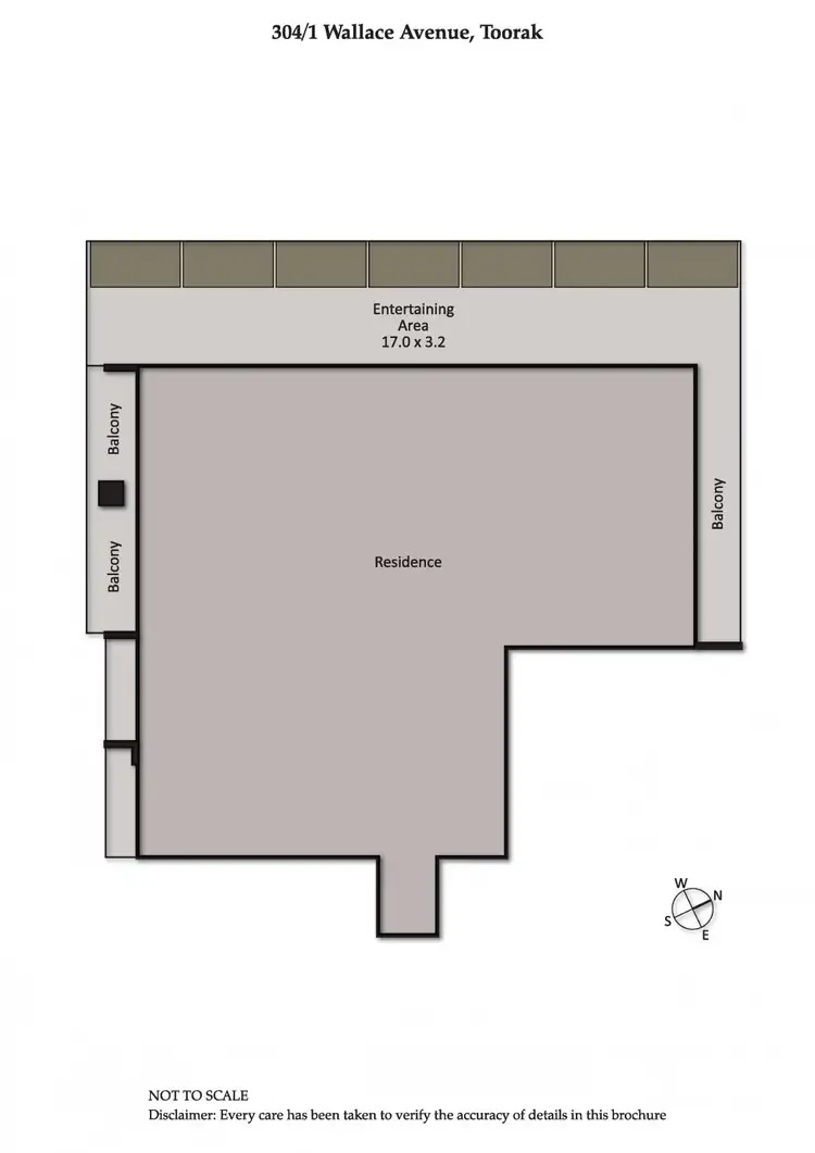 Floorplan of Homely apartment listing, 304/1 Wallace Avenue, Toorak VIC 3142