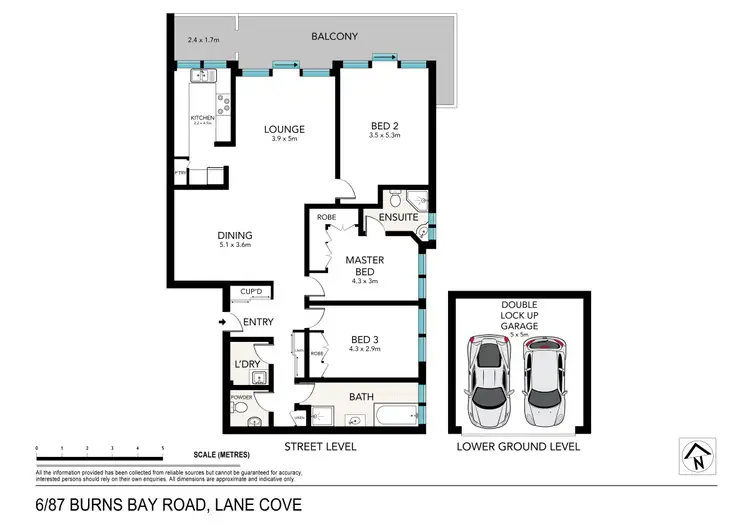 Floorplan of Homely apartment listing, 6/87 Burns Bay Road, Lane Cove NSW 2066