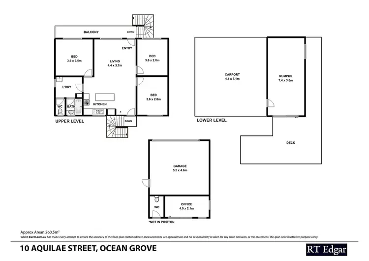 Floorplan of Homely house listing, 10 Aquilae Street, Ocean Grove VIC 3226