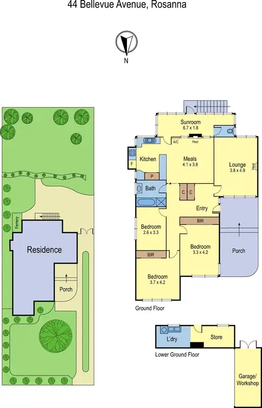 Floorplan of Homely house listing, 44 Bellevue Avenue, Rosanna VIC 3084