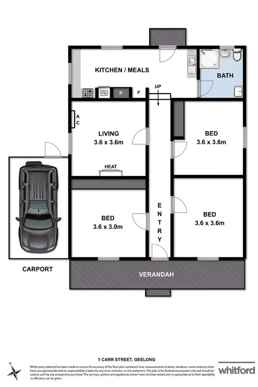 Floorplan of Homely house listing, 1 Carr Street, Geelong VIC 3220