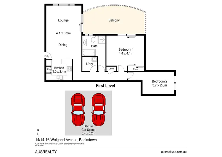 Floorplan of Homely apartment listing, 14/14-16 Weigand Avenue, Bankstown NSW 2200