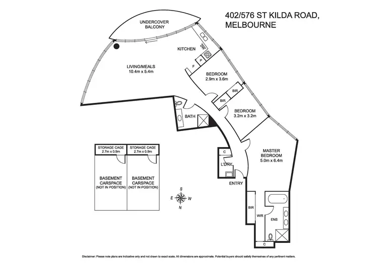 Floorplan of Homely apartment listing, 402/576-578 St. Kilda Road Road, Melbourne VIC 3001