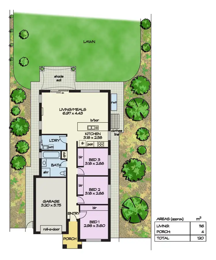 Floorplan of Homely house listing, 51 Gerald Boulevard, Davoren Park SA 5113