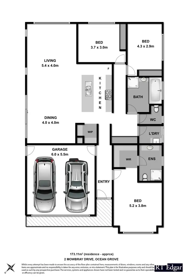 Floorplan of Homely house listing, 2 Mowbray Drive, Ocean Grove VIC 3226