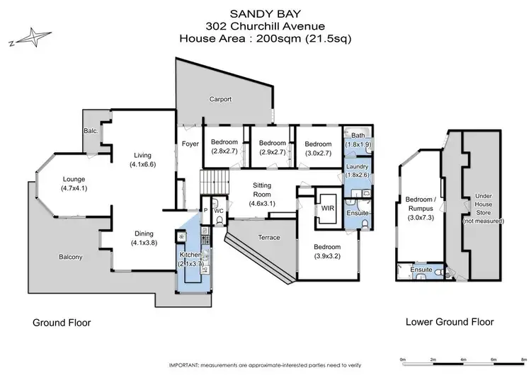Floorplan of Homely house listing, 302 Churchill Avenue, Sandy Bay TAS 7005