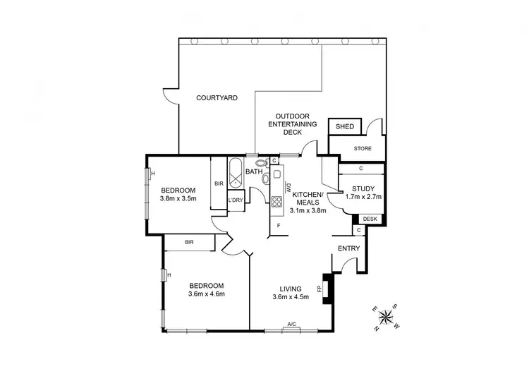 Floorplan of Homely apartment listing, 1/203 Brighton Road, Elwood VIC 3184