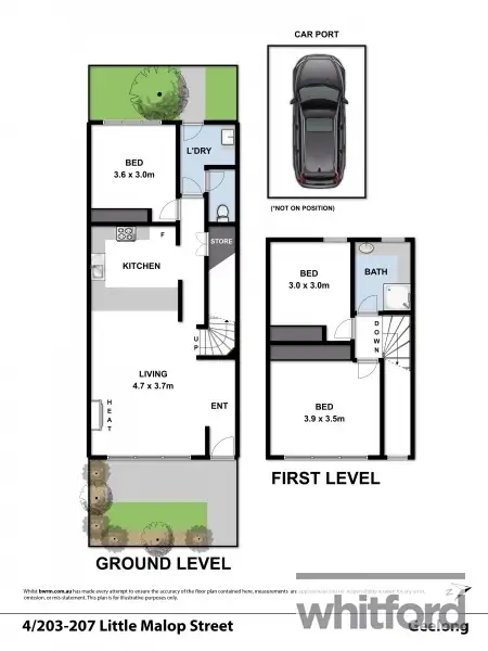 Floorplan of Homely townhouse listing, 4/203 - 207 Little Malop Street, Geelong VIC 3220
