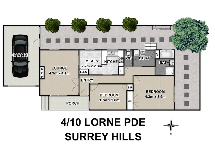Floorplan of Homely unit listing, 4/10 Lorne Parade, Mont Albert VIC 3127