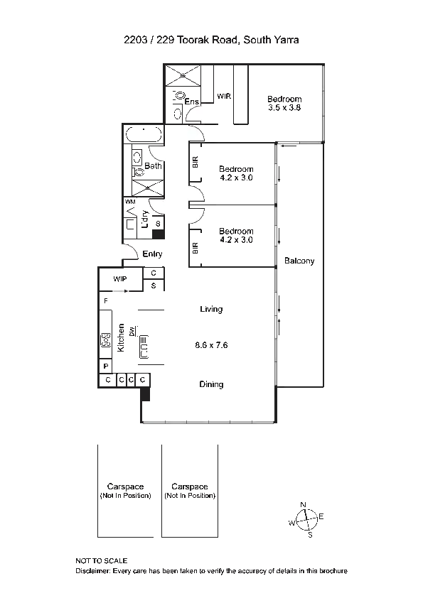Floorplan of Homely apartment listing, 2203/229 Toorak Road, South Yarra VIC 3141