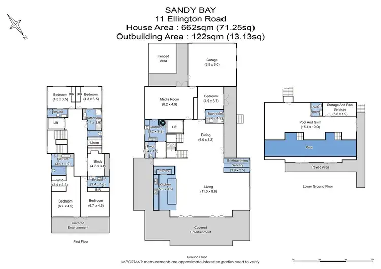 Floorplan of Homely house listing, 11 Ellington Road, Sandy Bay TAS 7005