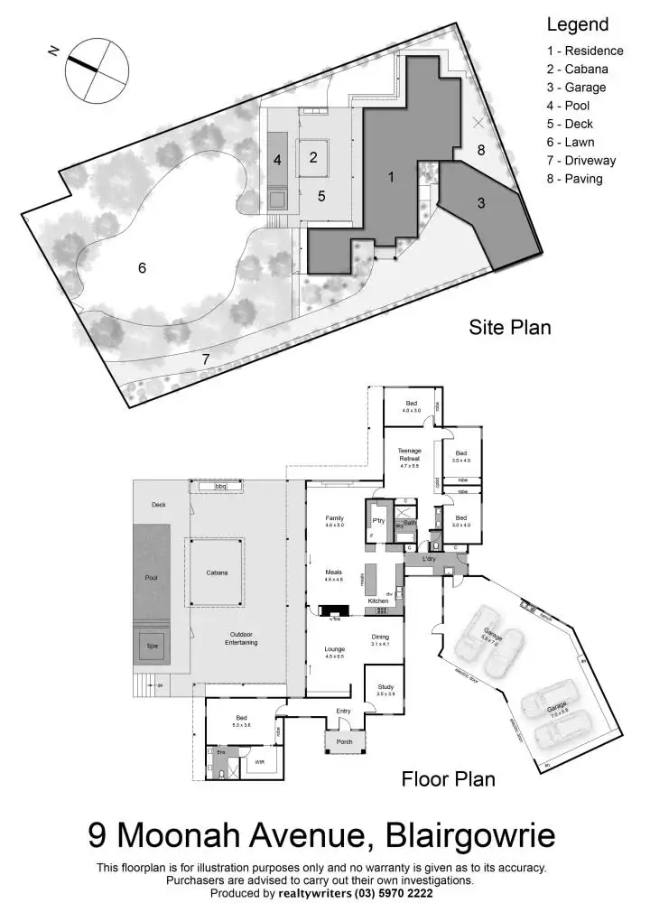 Floorplan of Homely house listing, 9 Moonah Avenue, Blairgowrie VIC 3942