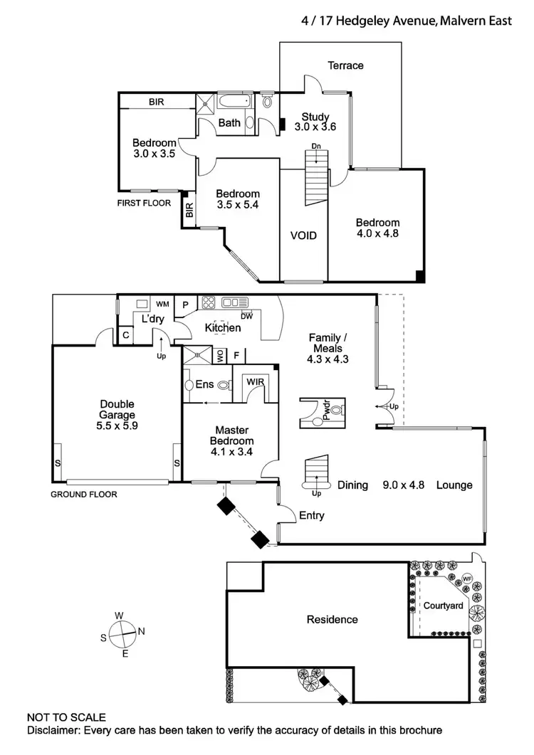 Floorplan of Homely townhouse listing, 4/17 Hedgeley Avenue, Malvern East VIC 3145