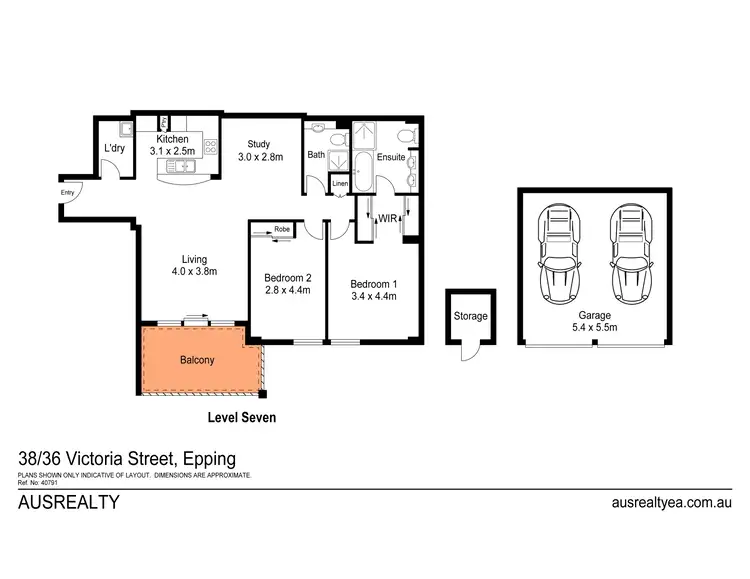Floorplan of Homely apartment listing, 703/38 Victoria Street, Epping NSW 2121