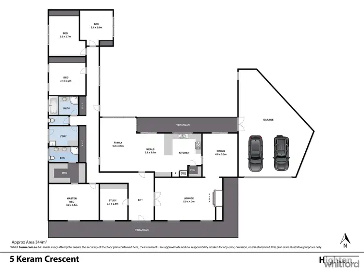 Floorplan of Homely house listing, 5 Keram Crescent, Highton VIC 3216