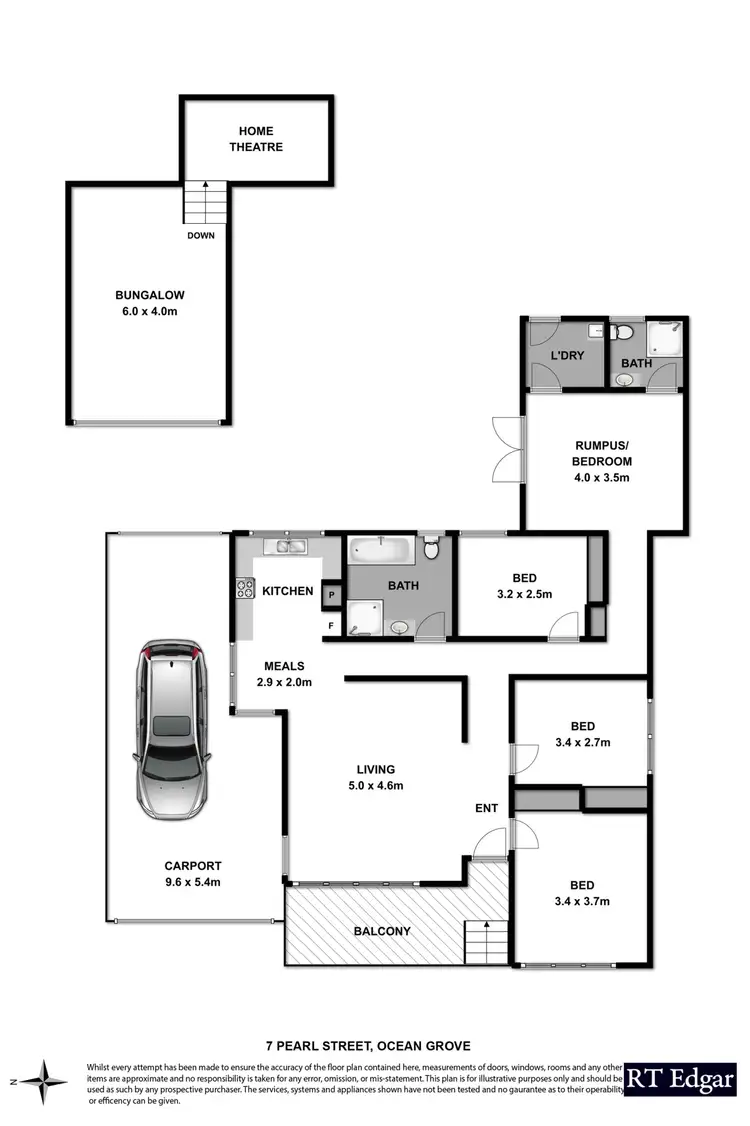 Floorplan of Homely house listing, 7 Pearl Street, Ocean Grove VIC 3226