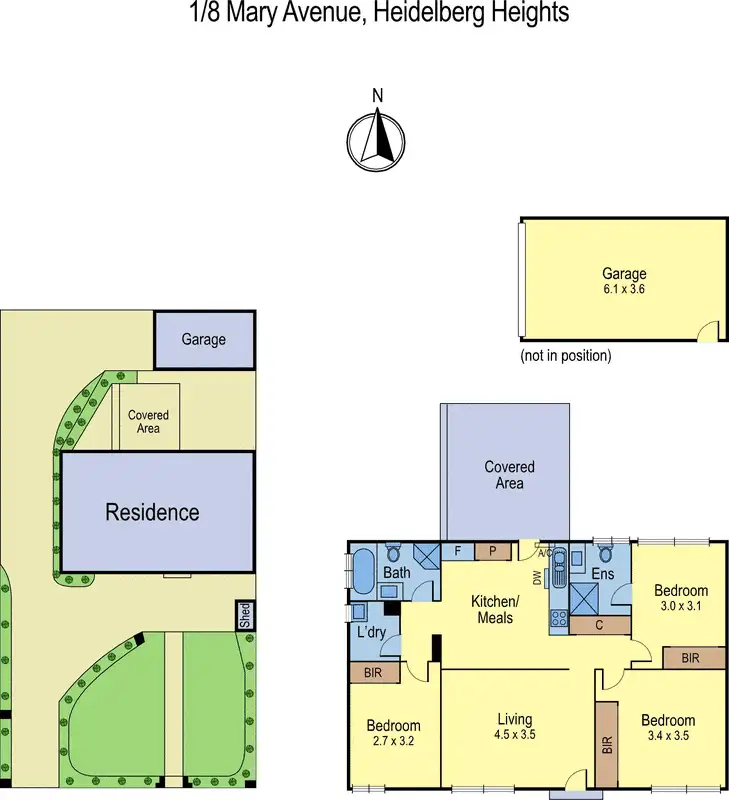 Floorplan of Homely unit listing, 1/8 Mary Avenue, Heidelberg Heights VIC 3081