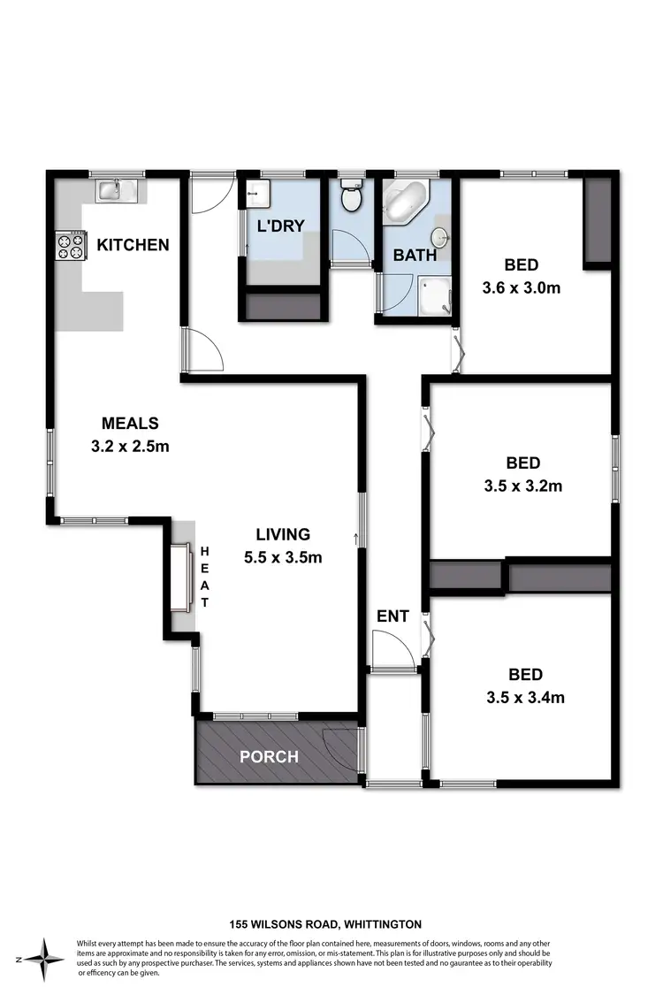 Floorplan of Homely house listing, 155 Wilsons Road, Whittington VIC 3219