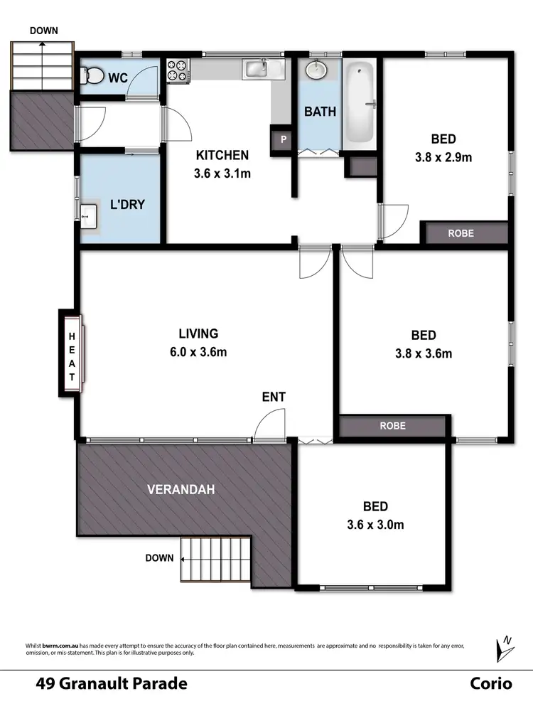 Floorplan of Homely house listing, 49 Granault Parade, Corio VIC 3214