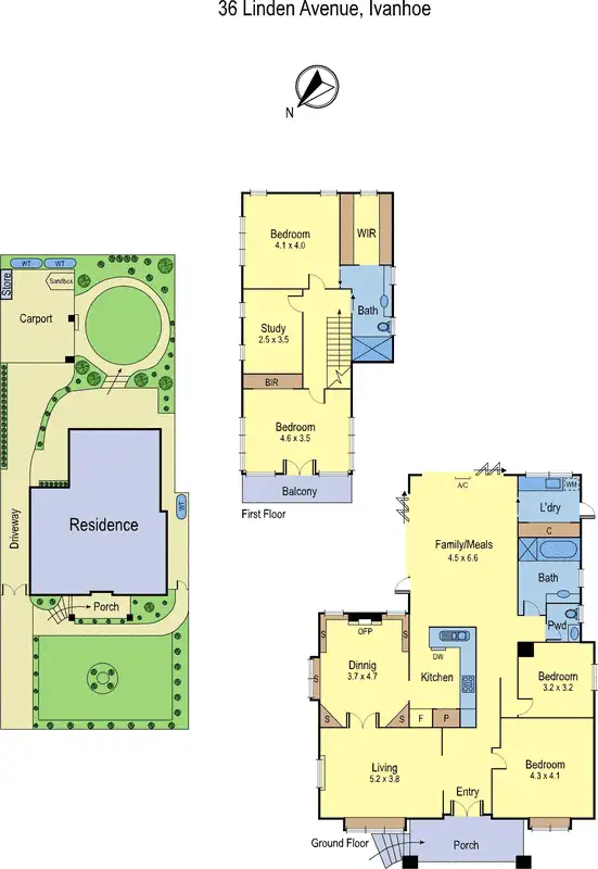 Floorplan of Homely house listing, 36 Linden Avenue, Ivanhoe VIC 3079