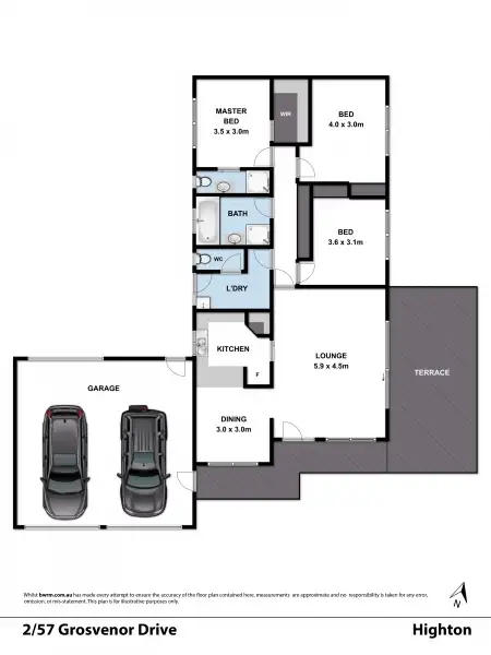 Floorplan of Homely house listing, 2/57 Grosvenor Drive, Wandana Heights VIC 3216