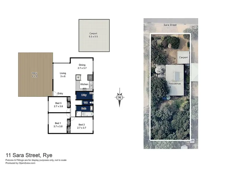 Floorplan of Homely house listing, 11 Sara Street, Rye VIC 3941