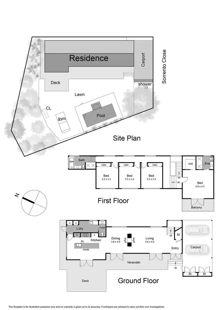 Floorplan of Homely house listing, 8 Sorrento Close, Sorrento VIC 3943