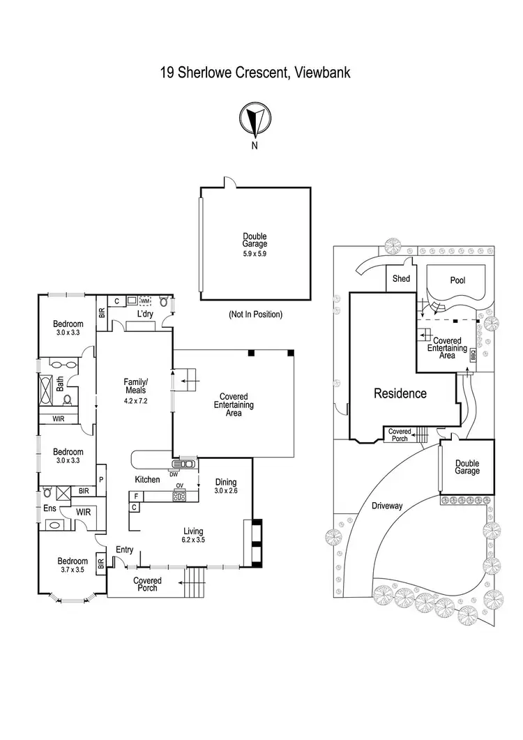 Floorplan of Homely house listing, 19 Sherlowe Crescent, Viewbank VIC 3084