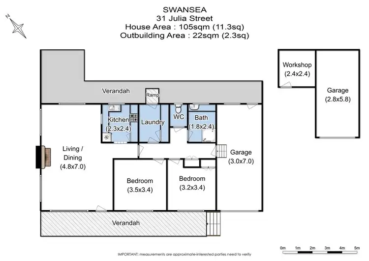 Floorplan of Homely house listing, 31 Julia Street, Swansea TAS 7190