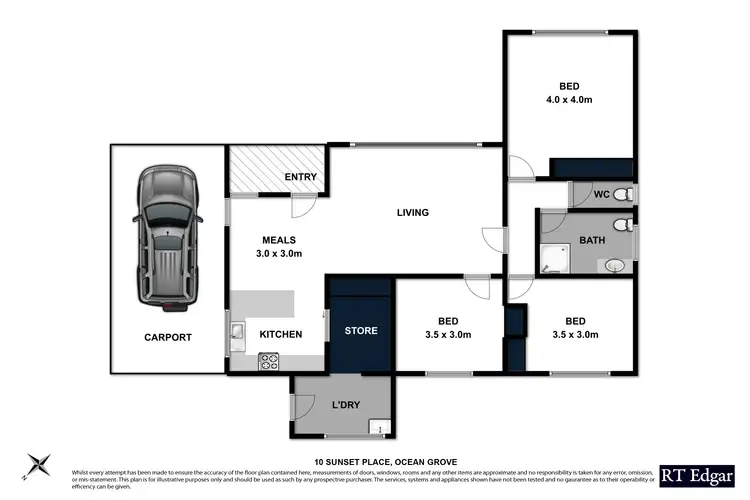 Floorplan of Homely house listing, 10 Sunset Place, Ocean Grove VIC 3226