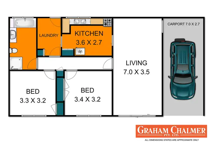 Floorplan of Homely townhouse listing, 1/74 Stawell Street, Sale VIC 3850