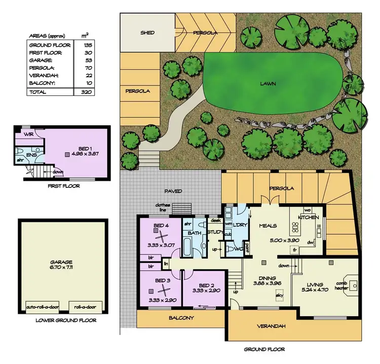 Floorplan of Homely house listing, 4 Brooker Drive, Hillbank SA 5112