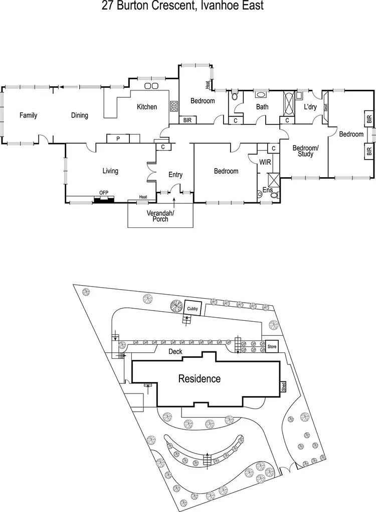 Floorplan of Homely house listing, 27 Burton Crescent, Ivanhoe East VIC 3079