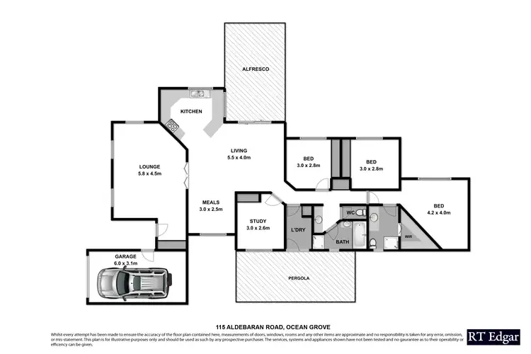 Floorplan of Homely house listing, 115 Aldebaran Road, Ocean Grove VIC 3226