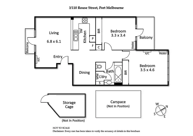 Floorplan of Homely apartment listing, 3/110 Rouse Street, Port Melbourne VIC 3207