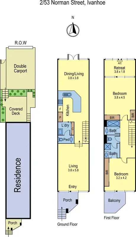 Floorplan of Homely unit listing, 2/53 Norman Street, Ivanhoe VIC 3079