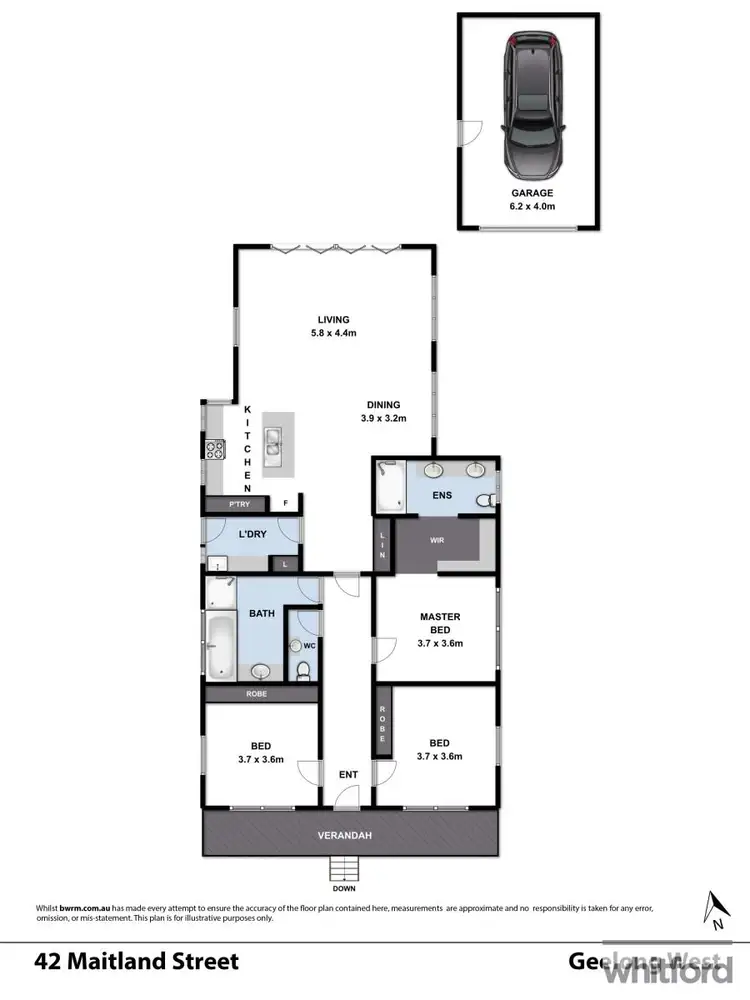 Floorplan of Homely house listing, 42 Maitland Street, Geelong West VIC 3218