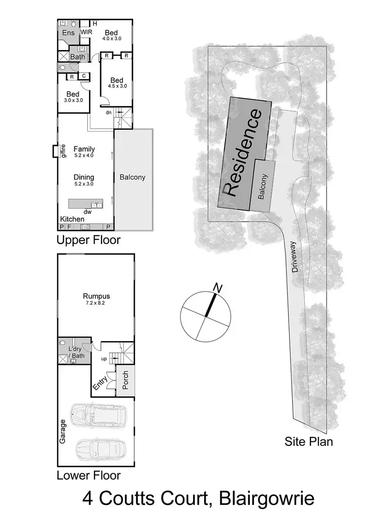 Floorplan of Homely house listing, 4 Coutts Court, Blairgowrie VIC 3942