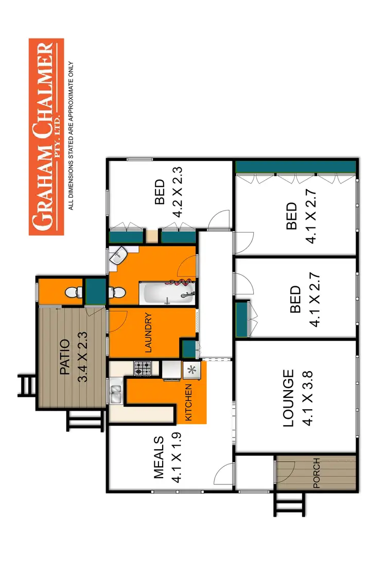 Floorplan of Homely house listing, 22 Overend Crescent, Sale VIC 3850