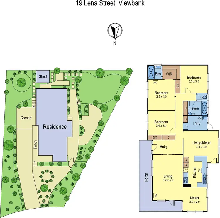 Floorplan of Homely house listing, 19 Lena Street, Viewbank VIC 3084