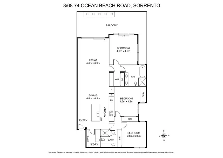 Floorplan of Homely apartment listing, 12/70 Ocean Beach Road, Sorrento VIC 3943