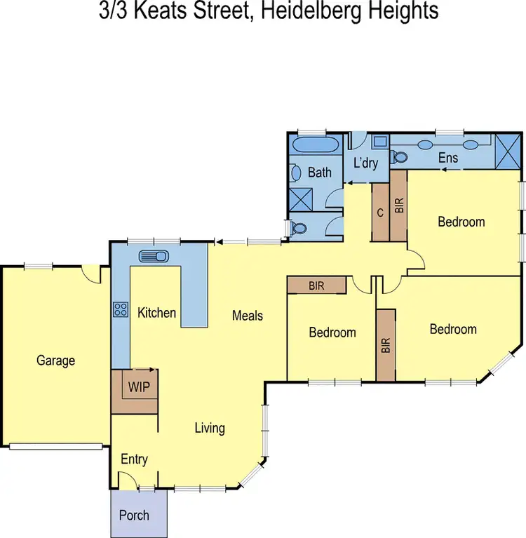 Floorplan of Homely unit listing, 3/3 Keats Street, Heidelberg Heights VIC 3081