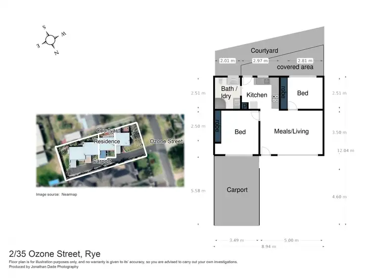 Floorplan of Homely unit listing, 2/35 Ozone Street, Rye VIC 3941