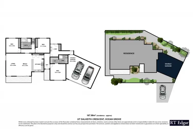 Floorplan of Homely house listing, 2/7 Dalkeith Crescent, Ocean Grove VIC 3226